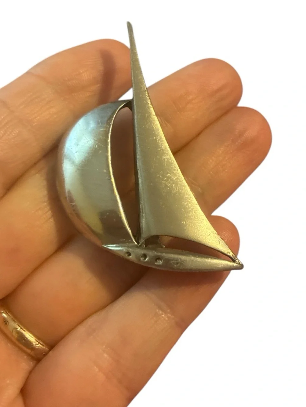 Cape Craftsmen Inc Silver Sailboat Brooch